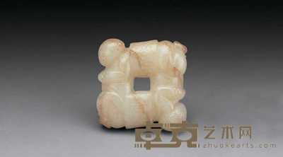 清 白玉四喜 长3.5cm